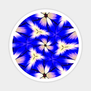 Cute Blue Floral Pattern Magnet